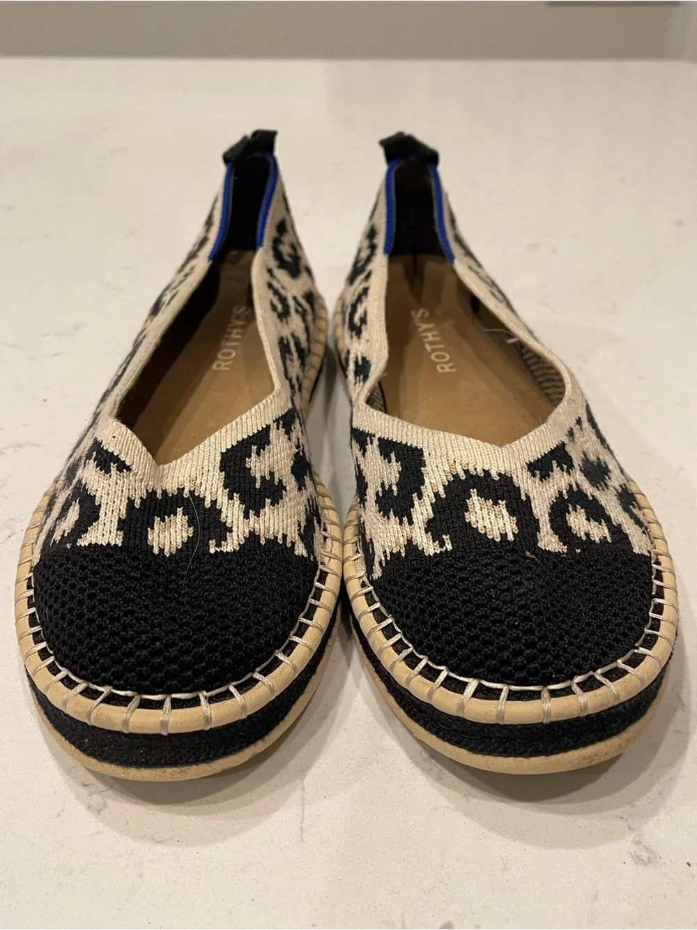Rothy's Sandy Cat Women’s The Espadrille Natural Hemp Knit Flats~ Size 8